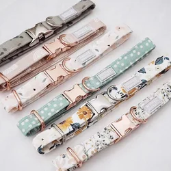 Oem Custom Leash Luxury Personalized Logo Adjustable Pet gold sliver accessories Dog Collar and leash