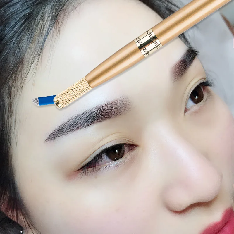 White Disposable White Microblading Needle for Ombre Shading Brows