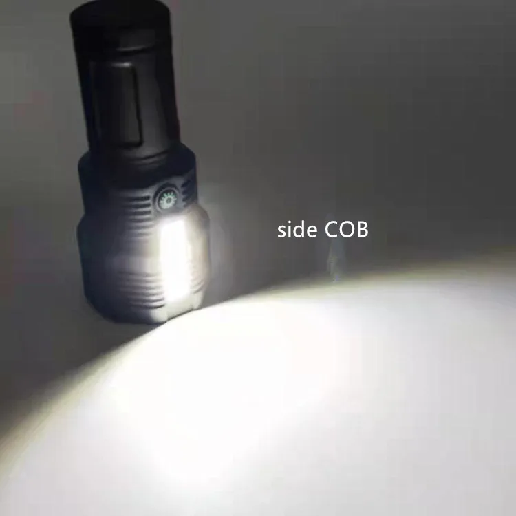 Super Bright 12 Watt 500LM Focus ABS Plastic Torch 12 Leds Long distnace USB Rechargeable Led Flashlight with Battery for Night