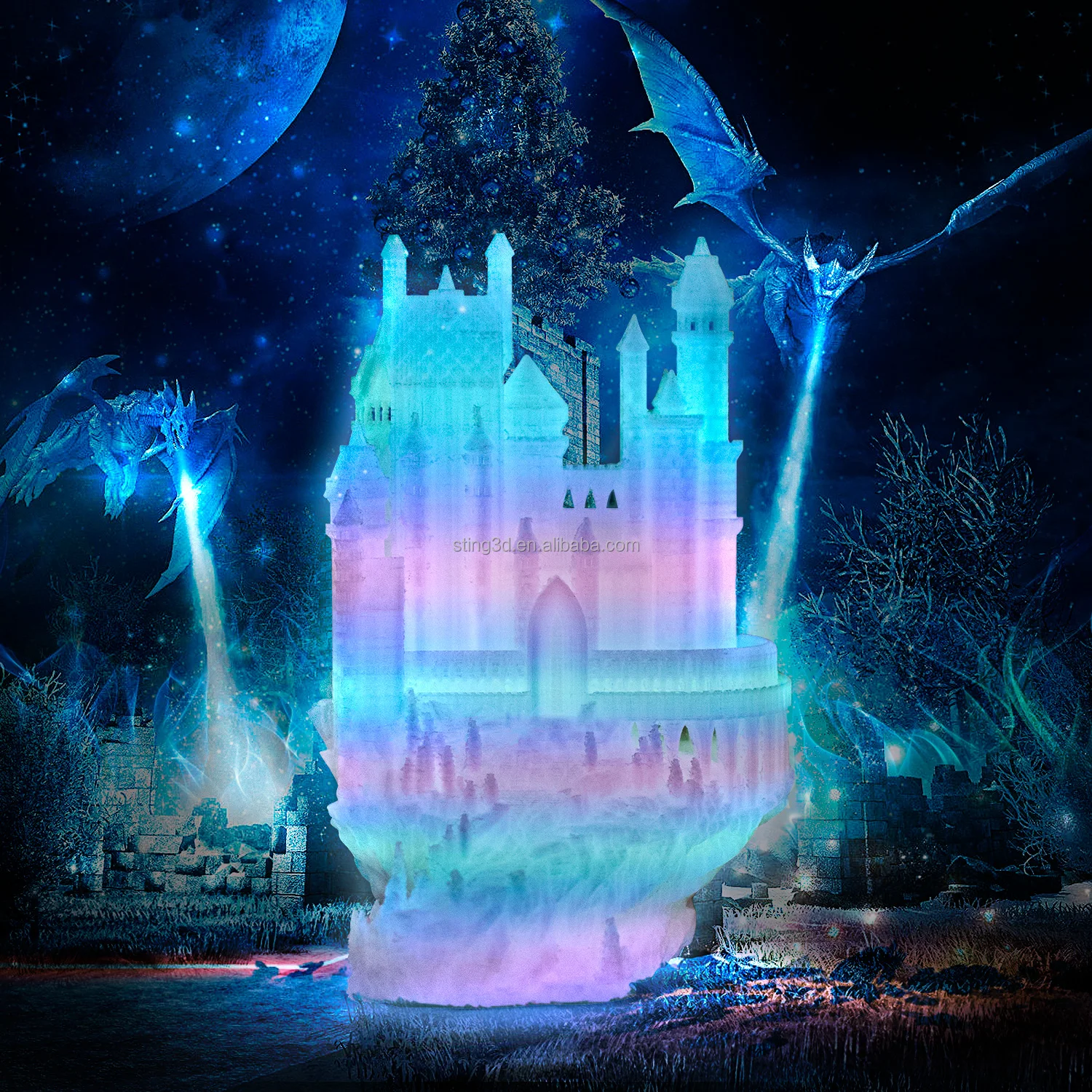 Светящаяся Радужная Нить, 175 мм