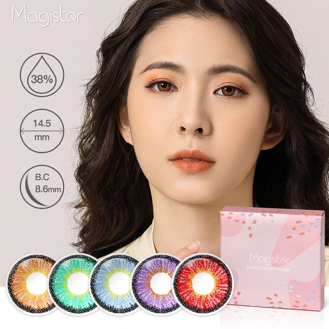 Magister Neon Cosmetic Colored Contacts Color Contact Lenses with circle Big Eye Colored Contact Lens