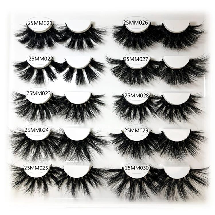 25MM021-030 2020 wholesale mink eyelash 3D mink eyelashes 100% real mink fur false eyelashes