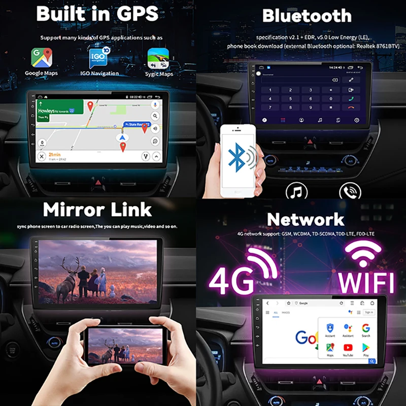 9 inch Screen Universal Autoradio Single Din Android Car Stereo Navigation 1 Din 2 Din DSP Carplay 4G Car Radio Video