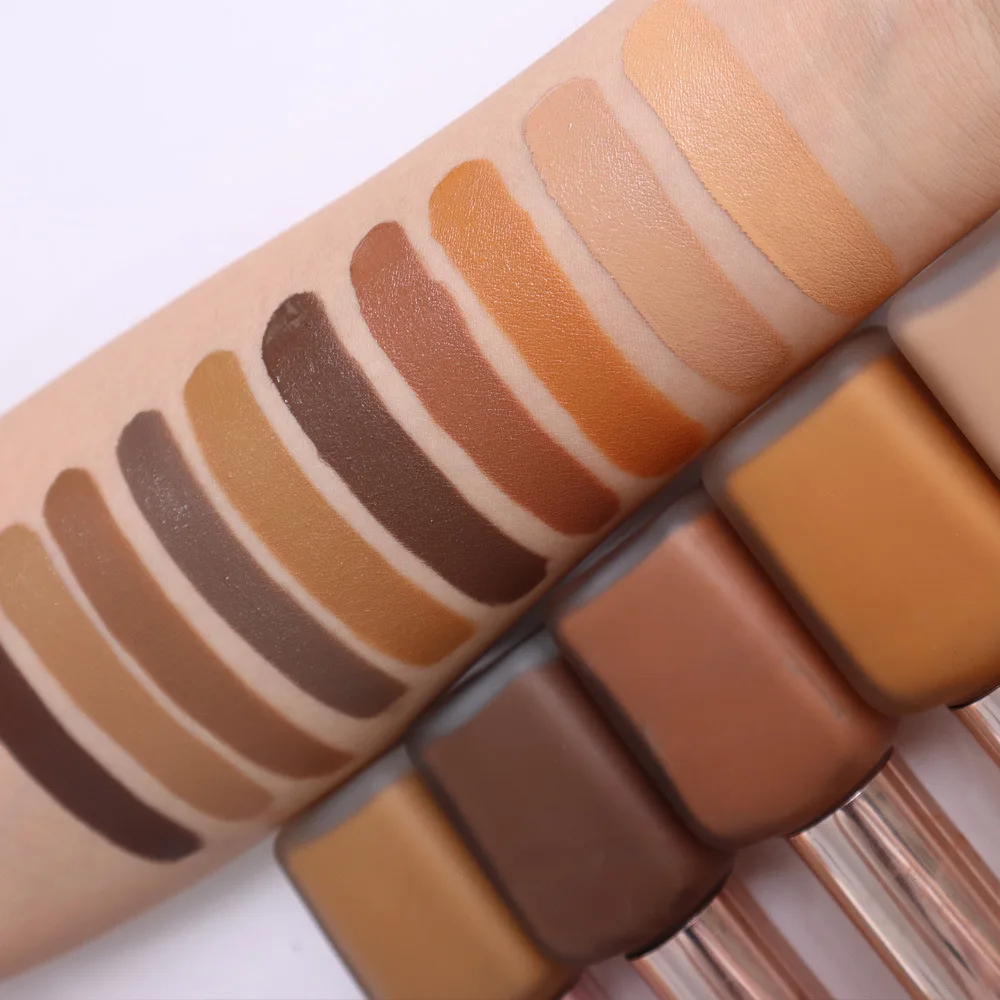 10 Colors Private Label Oil Control Waterproof Foundation SPF30 Vegan Concealer Brightening Long Lasting Foundation