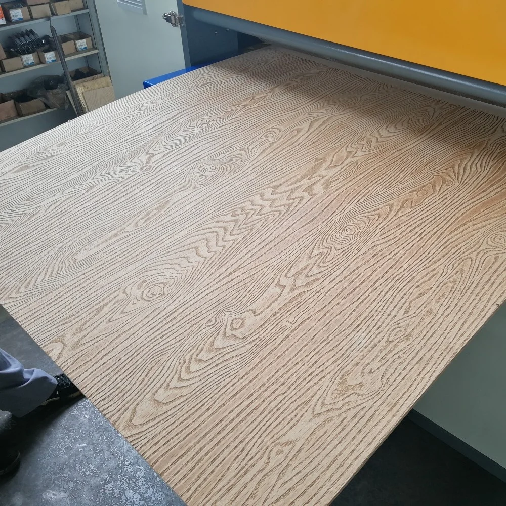 Wood Grain Texture Forming Roller Mold Solid Wood Embossing Machine For MDF Board Plywood