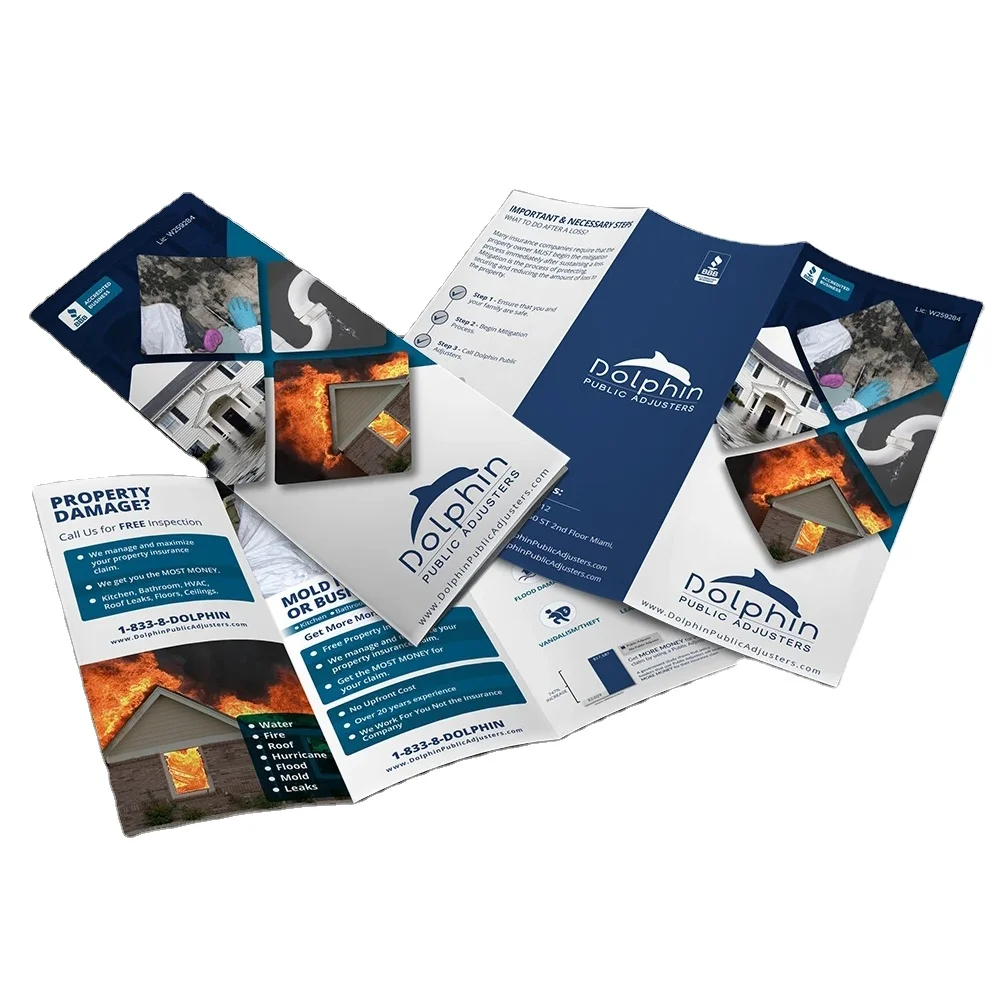 Custom Printing Colorful Luxury Matte Glossy Brochure Paper Printing Catalog/Instruction Book/Manual/Flyer