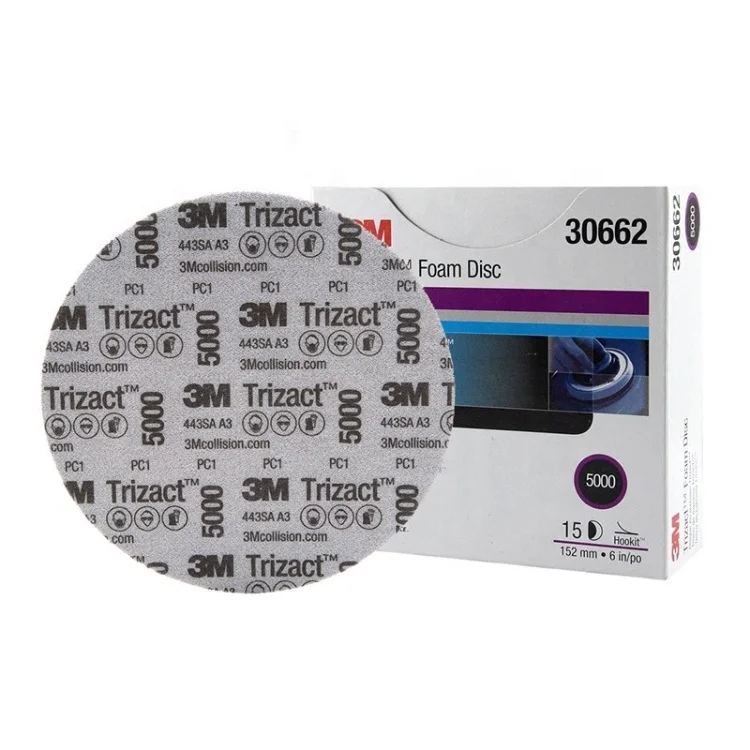 3M 30362 полировальные инструменты Trizact Hookit 3 дюйма 75 мм шлифовальный диск P5000 диски из