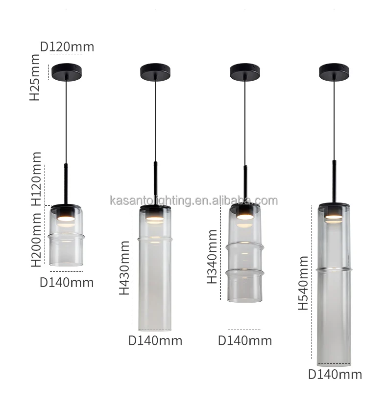 Modern Nordic Design Glass Bamboo Forest Chandelier Iron Hanging Pendant Light Room Hotel Small Size Easy Project Installation