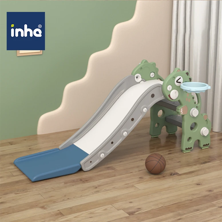 Factory Price Plastic Children Playground Indoor Slide And Swing For Kids