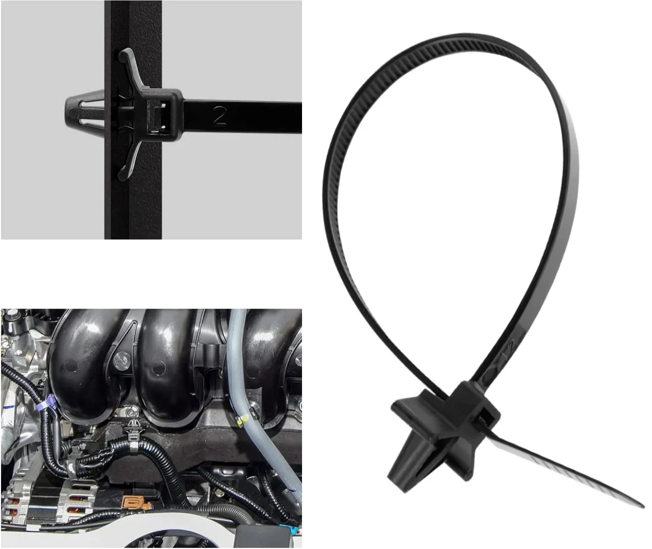 High quality stainless steel flexible electrical plastic auto wiring harness fasteners strap cable tie for all cars