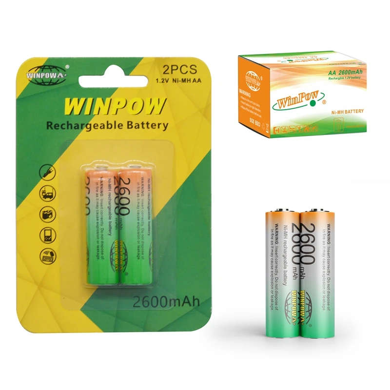 Factory Direct Sales High Quality 1.2V Rechargeable Battery NI-MH Size AA For Electronics Devices