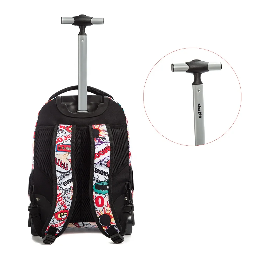 
Multicolor optional waterproof girl trolley school bags backpack kids 
