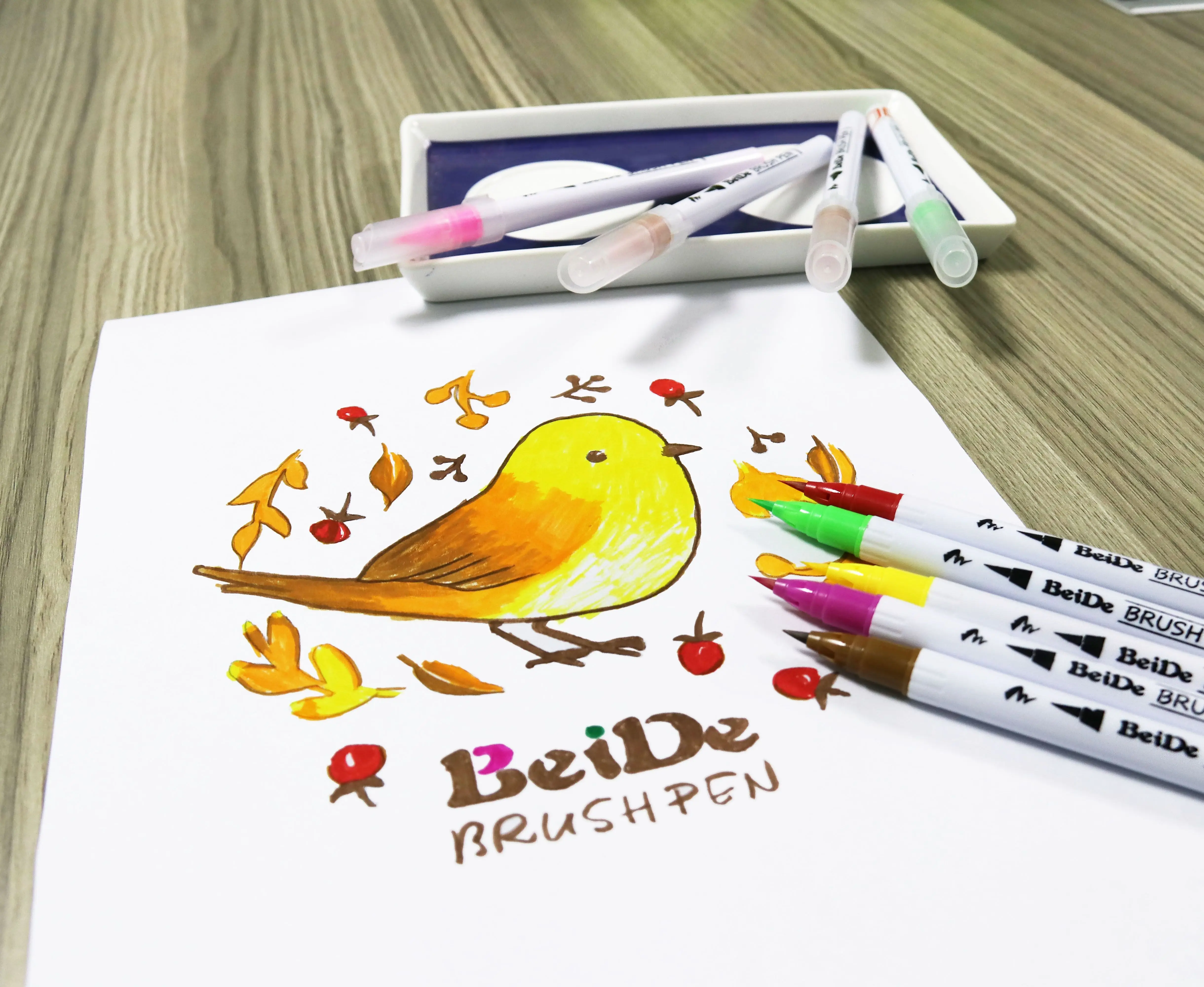 Water Based Drawing Marker Water Color Brush Pen for Adult Coloring Books Manga Comic Calligraphy and School Art Supplies