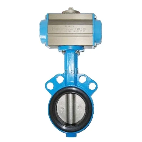 Four bolt spring return flange Pneumatic butterfly valve,EPDM seat,stainless disc,water truck parts