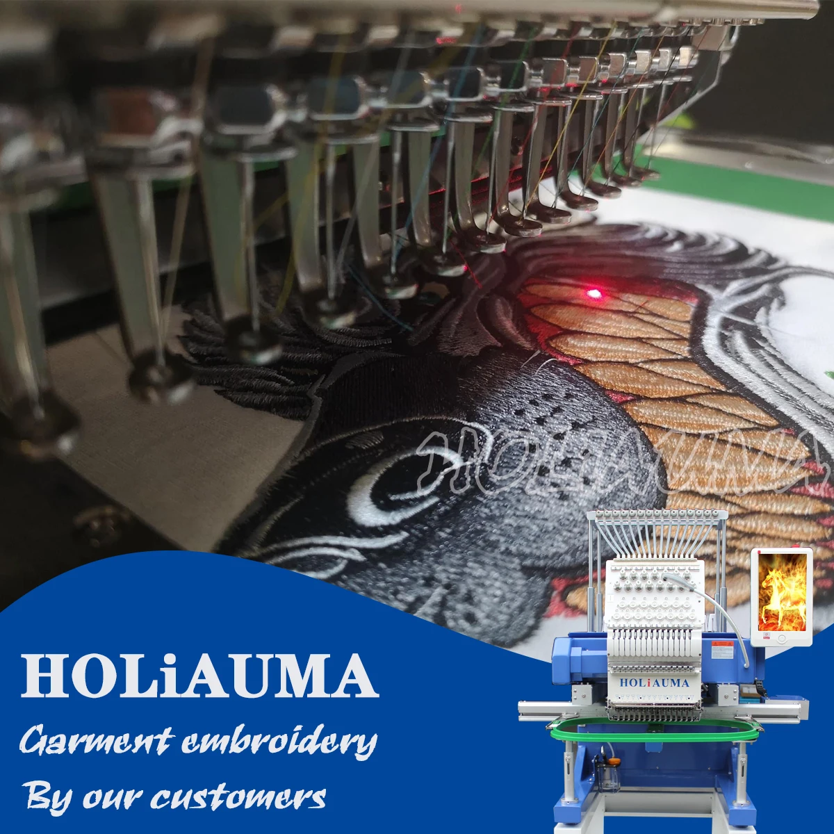 5 Years Warranty!Holiauma single head Dahao A15 best embroidery machines China 15 colors computerized