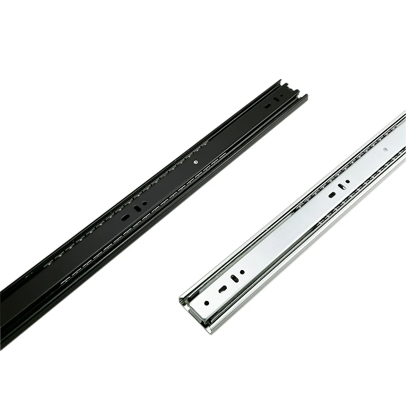 Furniture kitchen cabinet 45mm steel telescopic drawer rail full extention ball bearing drawer slide