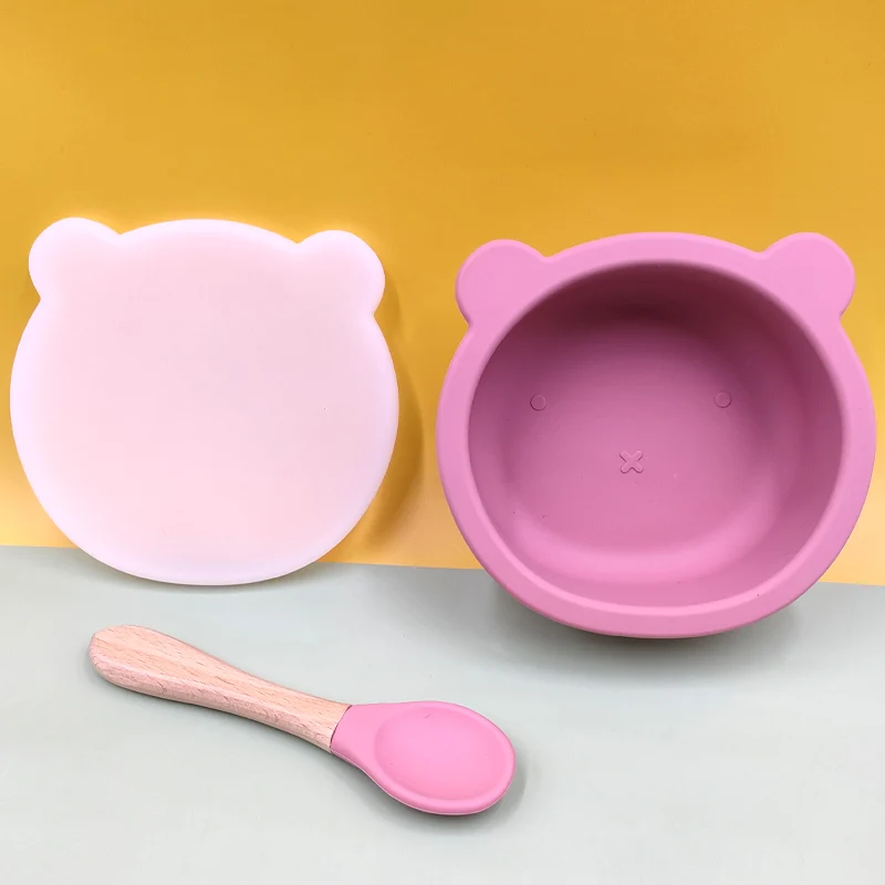 new silicone suction bowls babies easy clean soft suction food grade baby silicon bowl