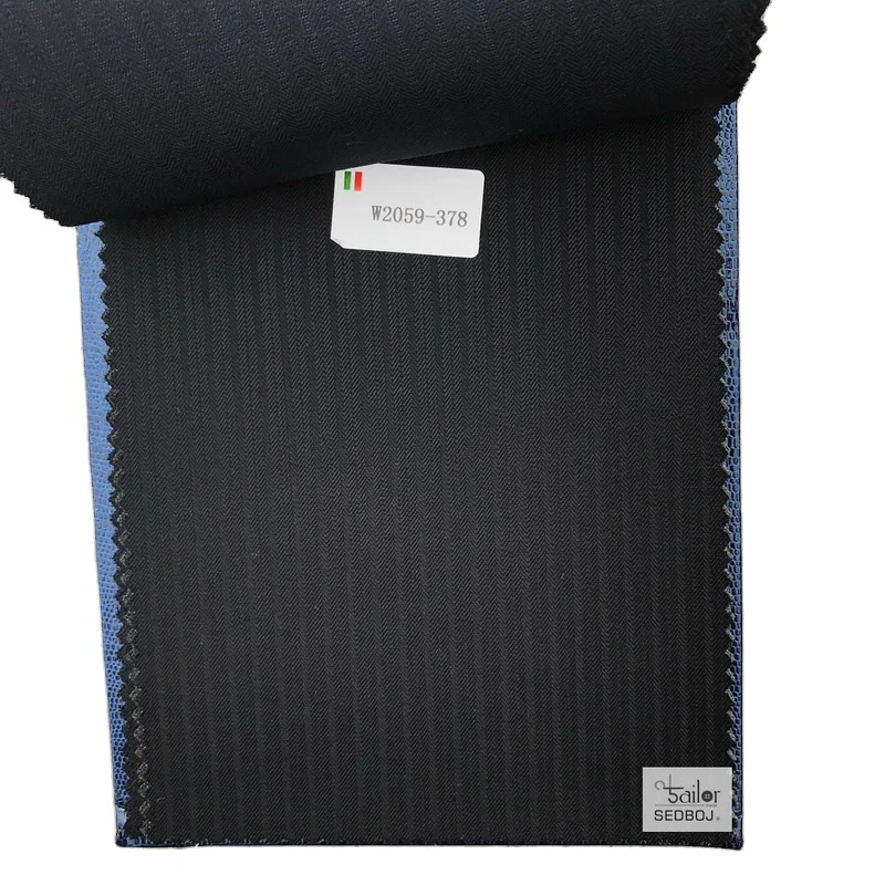 
italian striped cashmere wool fabric for Custom made Mens suit 