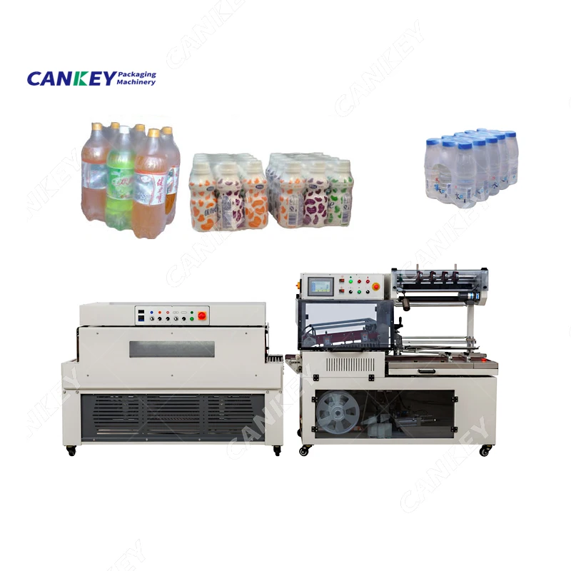 PVC Film Semi Automatic L Sealer Packing Pet Bottle Shrink Wrapping Machine