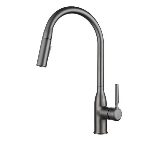Wholesale black diving spray brass kitchen faucet hot and cold kitchen sink pull out faucet