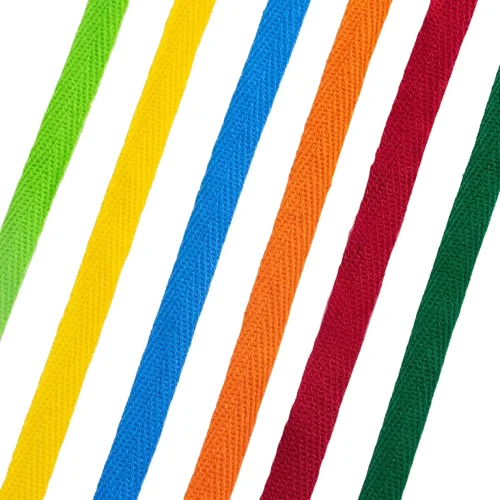 Hot wholesale Customized Natural Cotton Knit Double Fold Twill Ribbon Herringbone Cotton Ribbon Clothing