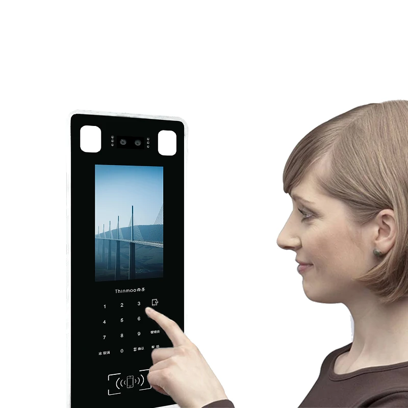 7 inch  Face & RFID  Password Identification facial recognition access control wifi apartmet intercom access control