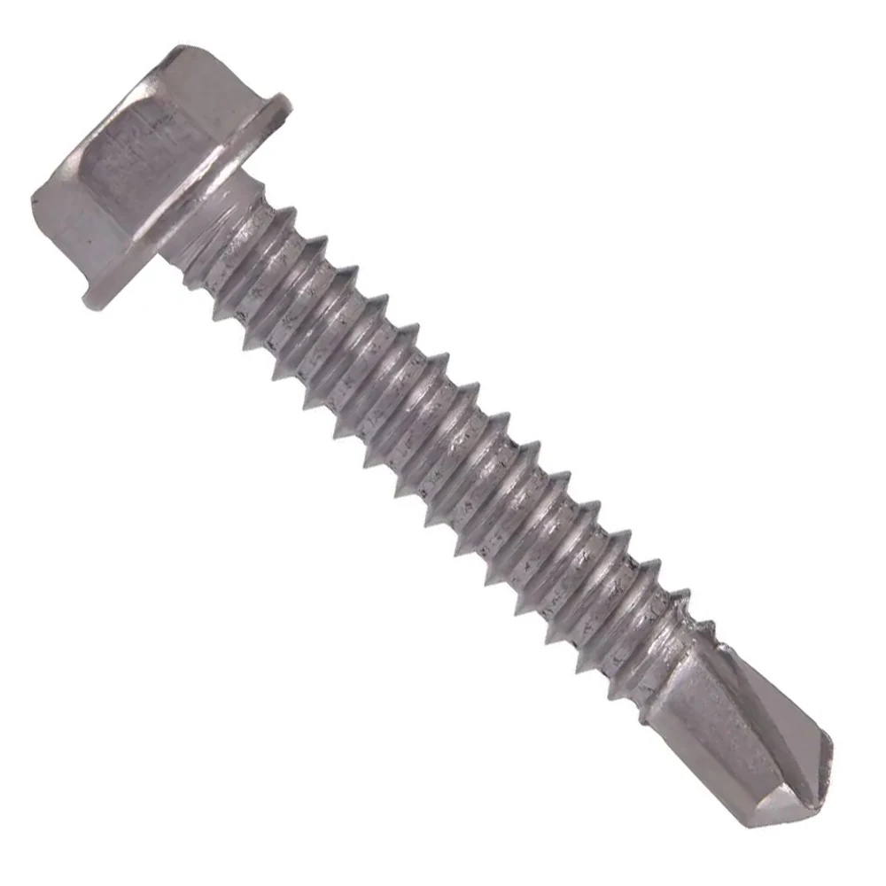 Yellow Galvanized SS 304 Stainless Steel Epd Pad Hexagon Hex Flat Wafer Head Socket Color Painted Self-Drilling Screws