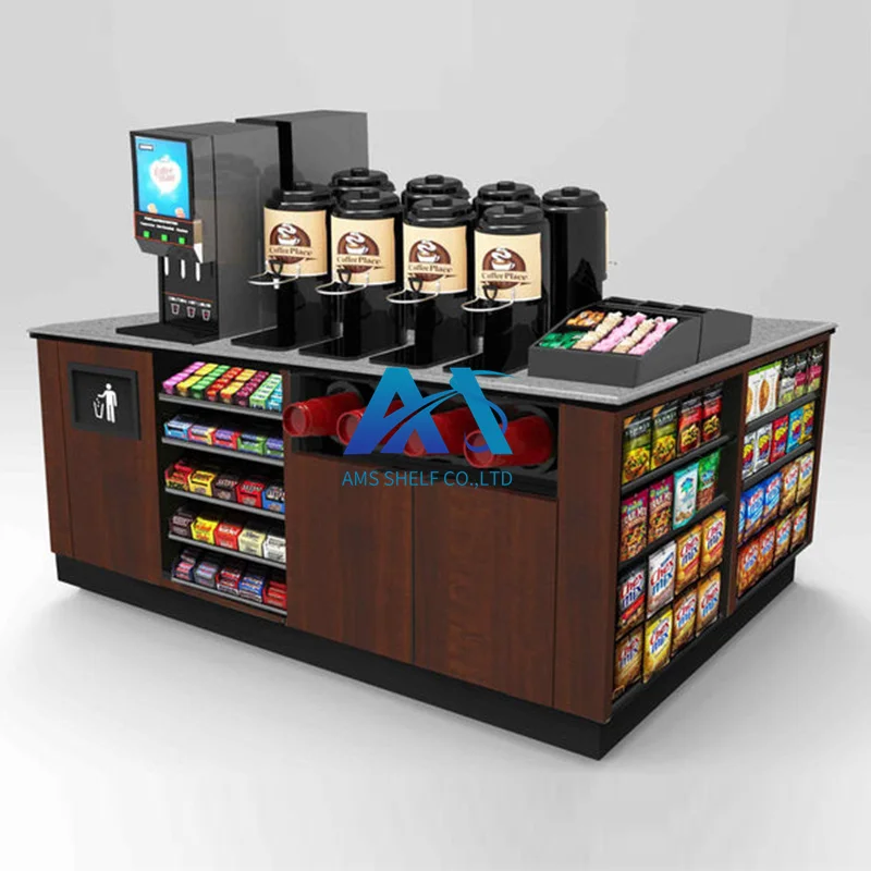 Modular Coffee / Beverage Prep Wall  Station Counter bar for Convenience store