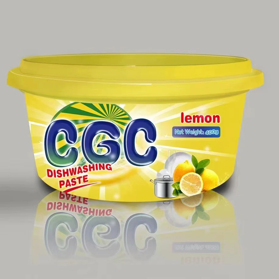 CGC dishwashing paste with lavender lemon lime orange perfume white dish washing cake cream solid soap kitchen detergent liquid
