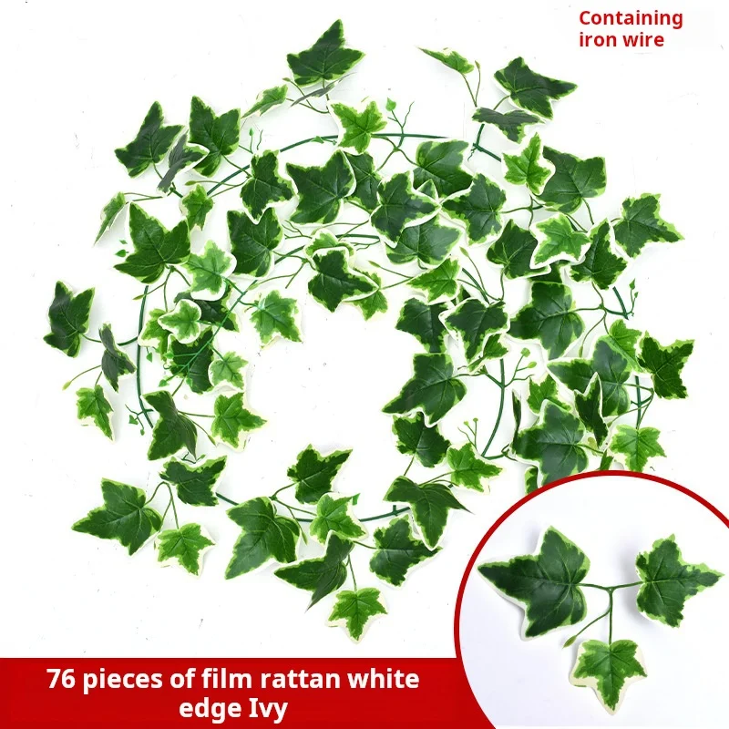 Artificial green plant fake leaves green radish grape ivy vine