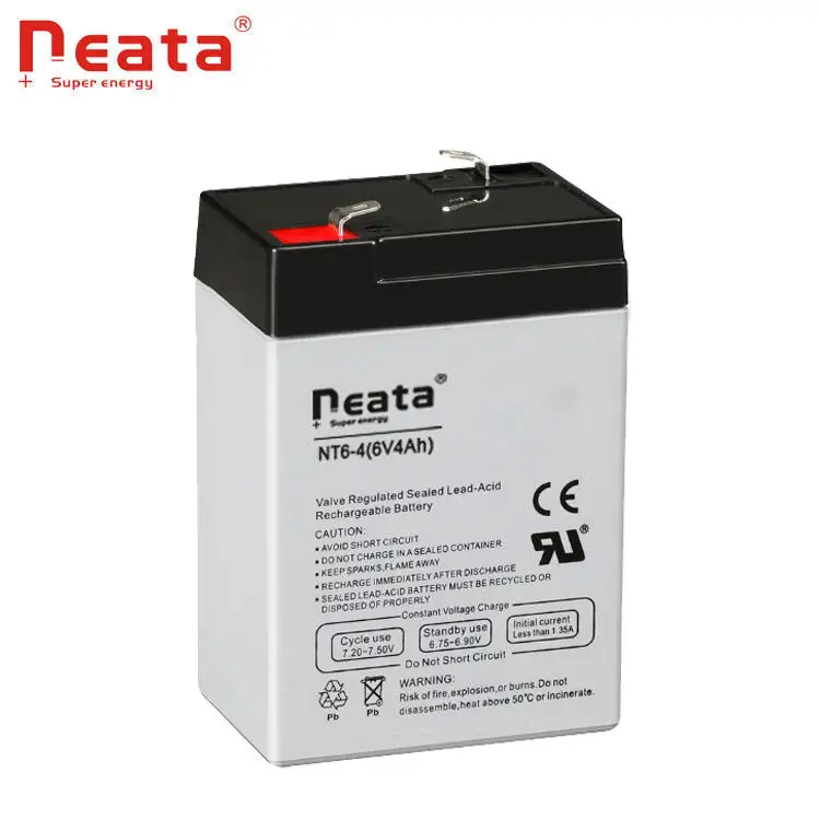 Rechargeable Home Appliances Start Alarm System 6v 4ah Solar Lead Acid Battery Pack