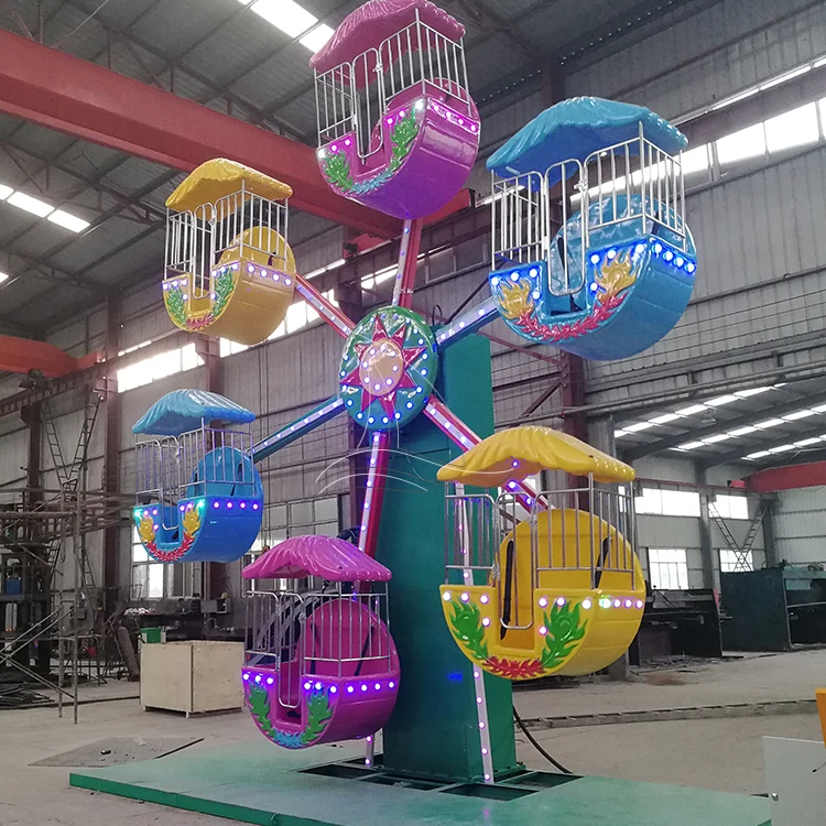 Factory Wholesale Kids Amusement Park Funfair Playground Rides Single Side Mini Ferris Wheel 5/6 Cabins for Sale