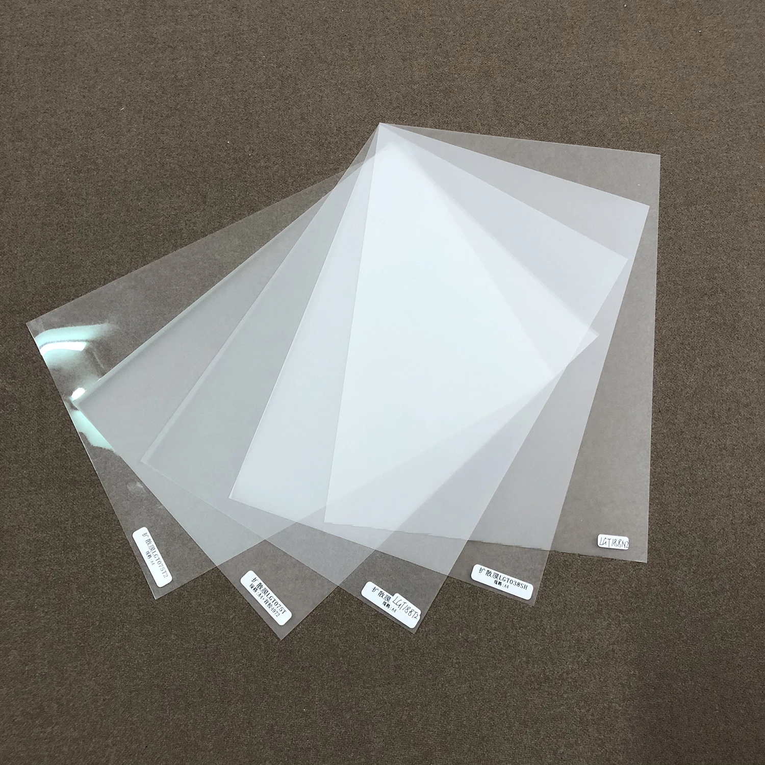 Custom Size  0.21mm clear lgt188S2 pet diffusion film  light guide plate  light box panel light guide film
