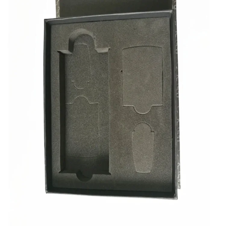 Magnetic Black Printing CMYK UV Coating  Logo Book Shape Zippo Paper Gift Box With Removable EVA Insert