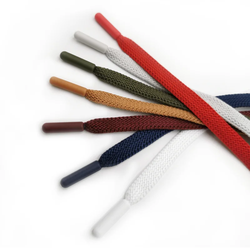 Custom Wide Sublimation Shoes Lace Polyester Flat Colorful Shoelace for Garment Drawstring hat Rope