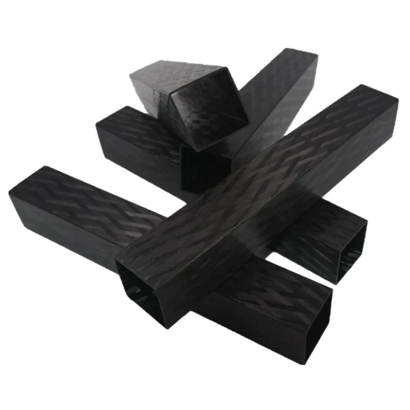 Прочная стильная высококлассная квадратная прямоугольная труба из черного углеродного волокна легкая углеродная коробка спортивный промышленный