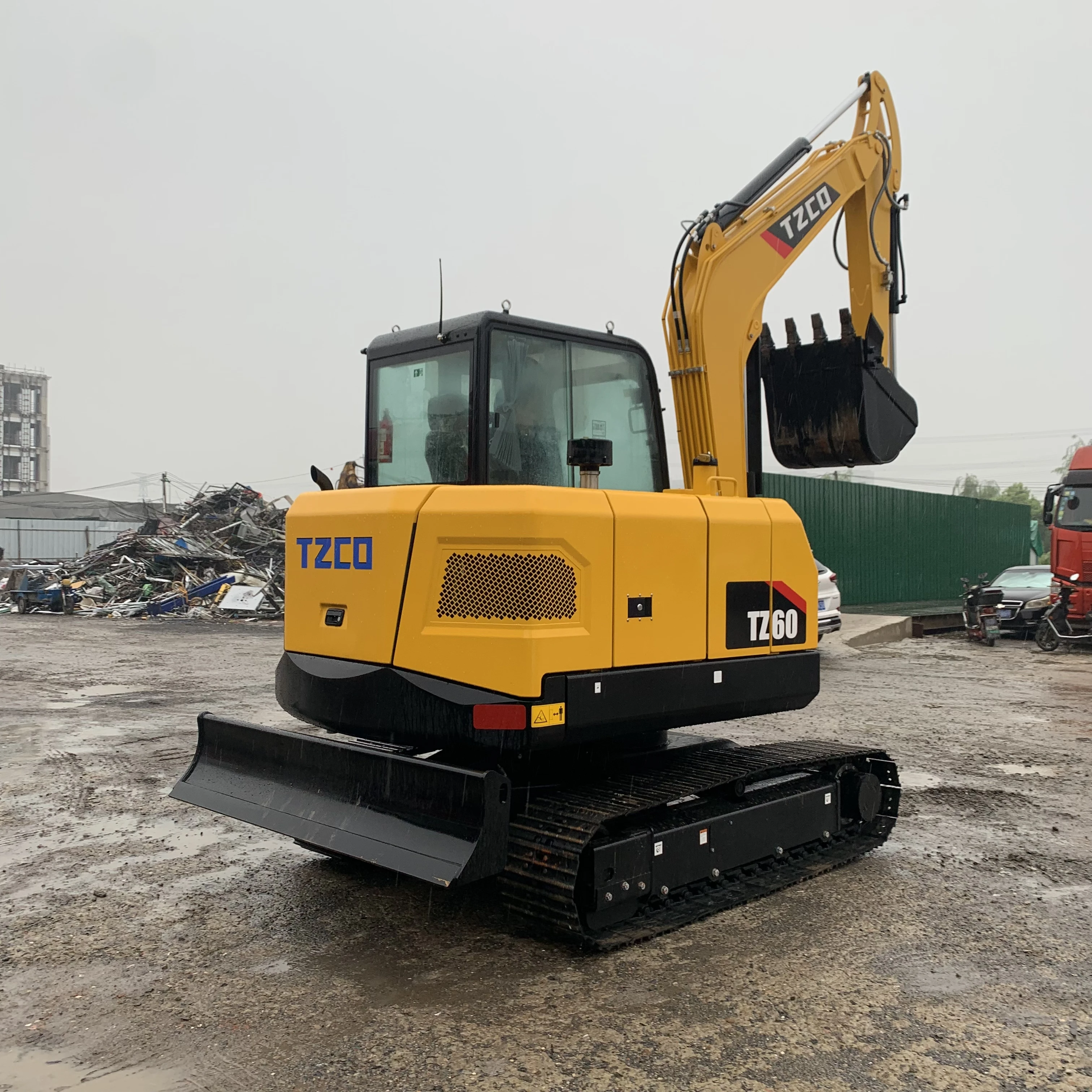 JUEFU freeshipping Mini Excavator 6Ton EPA YANMAR Engine Crawler Digger TZCO TZ60 Parker valve Kawasaki Main pump mini excavator