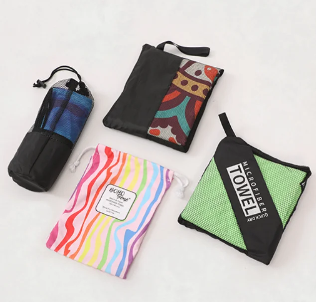 Large Printed Microfibre Suede Wholesale Sand Free Microfiber Custom Beach Towel