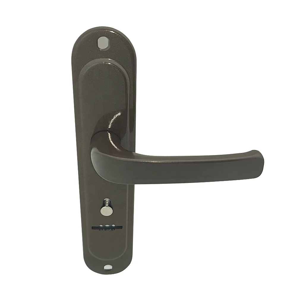 Cheap hot sale panel handles,Panel door lock for metal doors, Customizable colors plate door lock with handle