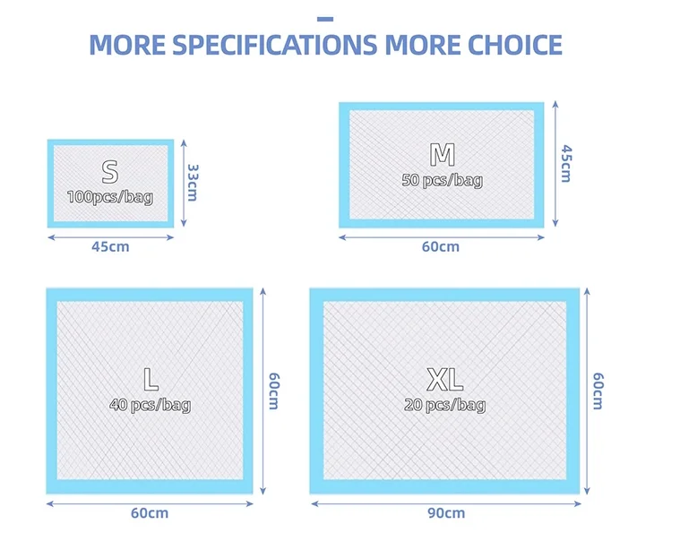 
2021New Product Training Disposable Pet Pad waterproof animal pee pet pad 