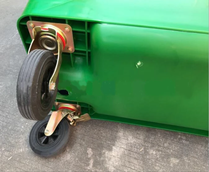 Large Outdoor Public Street HDPE 4 Wheel Mobile Dustbin Industrial Plastic Trash /Rubbish/Wheelie Bin
