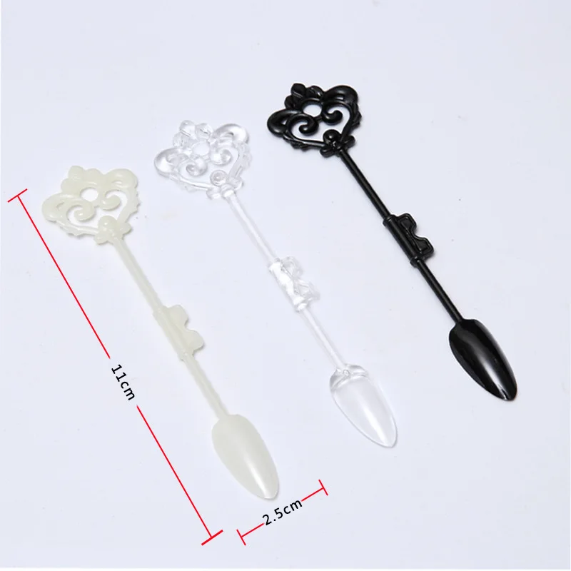 MyBeautyNails Vintage Fan Shape Nail Art Polish Display Tips False Nail Sample Sticks 24 PCS Clear Nail Swatch Sticks with Ring