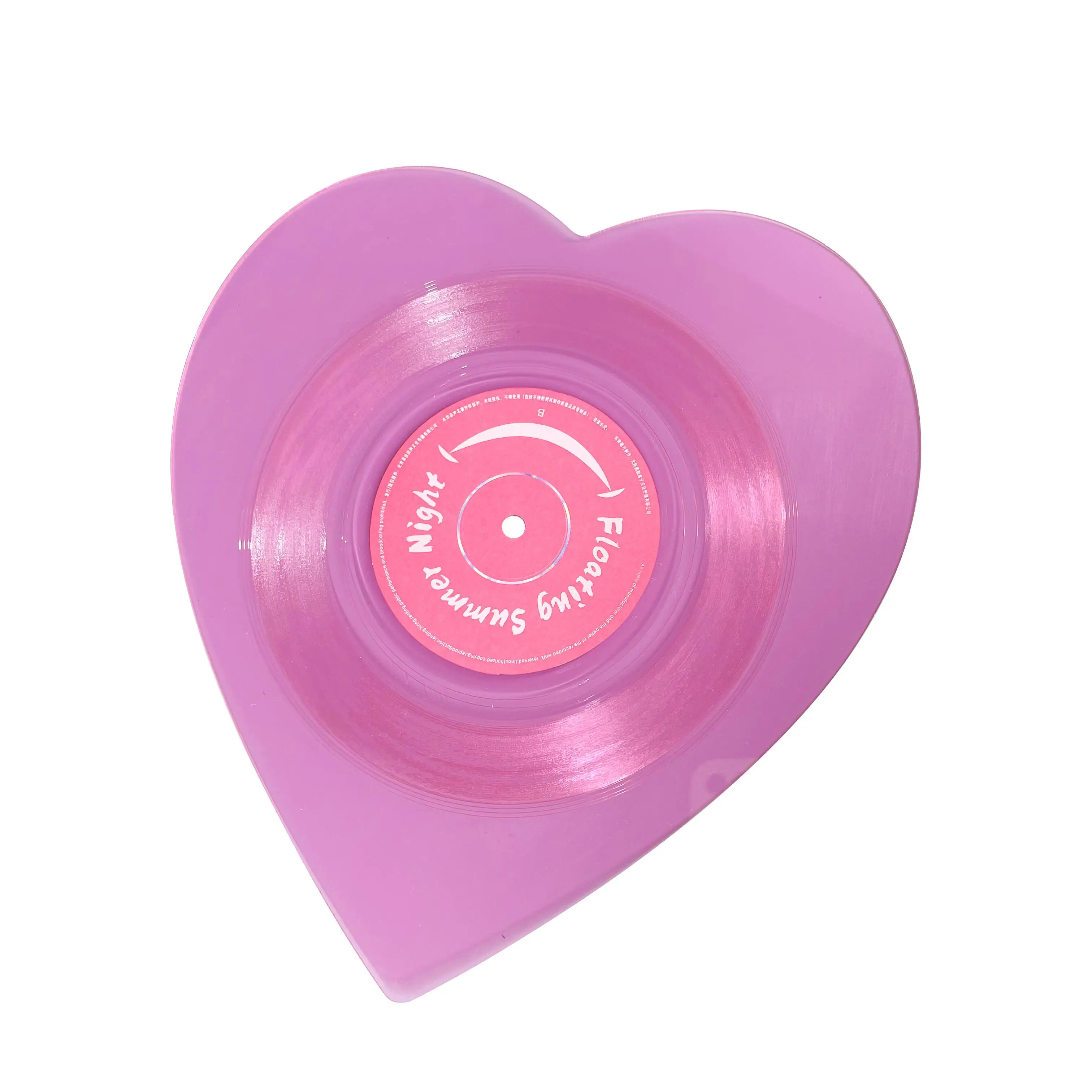 Heart Shaped Pink Red Love Transparent Pressing Gift LP Vinyl Records Discs Disks
