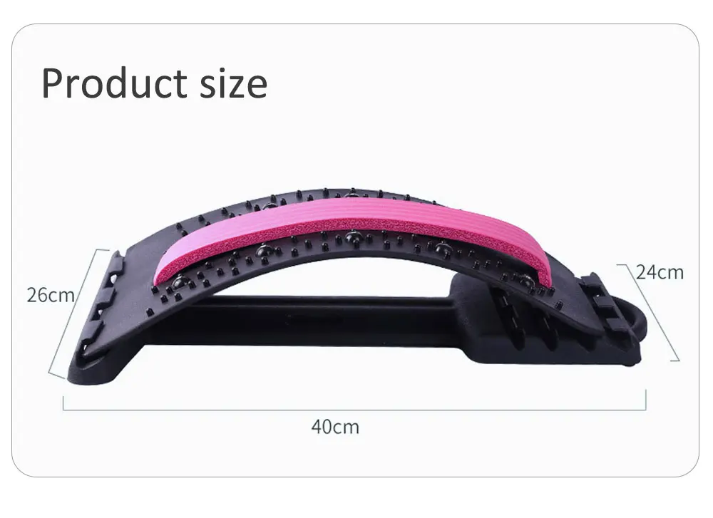 Back Stretcher Orthopedic Back Lumbar Support Stretch Acupuncture Magnetic Therapy Massager Lower Back Cracker