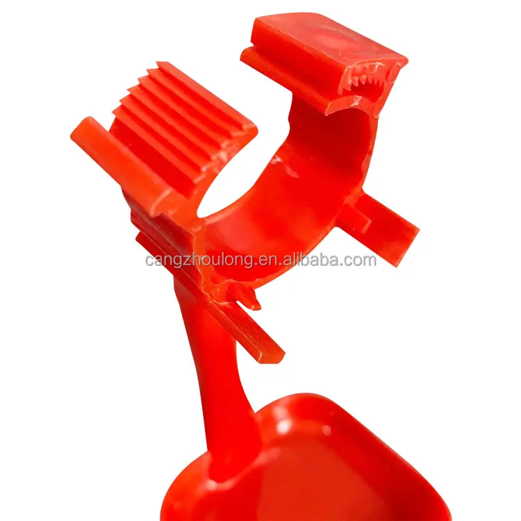 ZB LM 59 25MM locking Square Pipe Hanging Drip cups Chicken poultry Nipple Drinker water