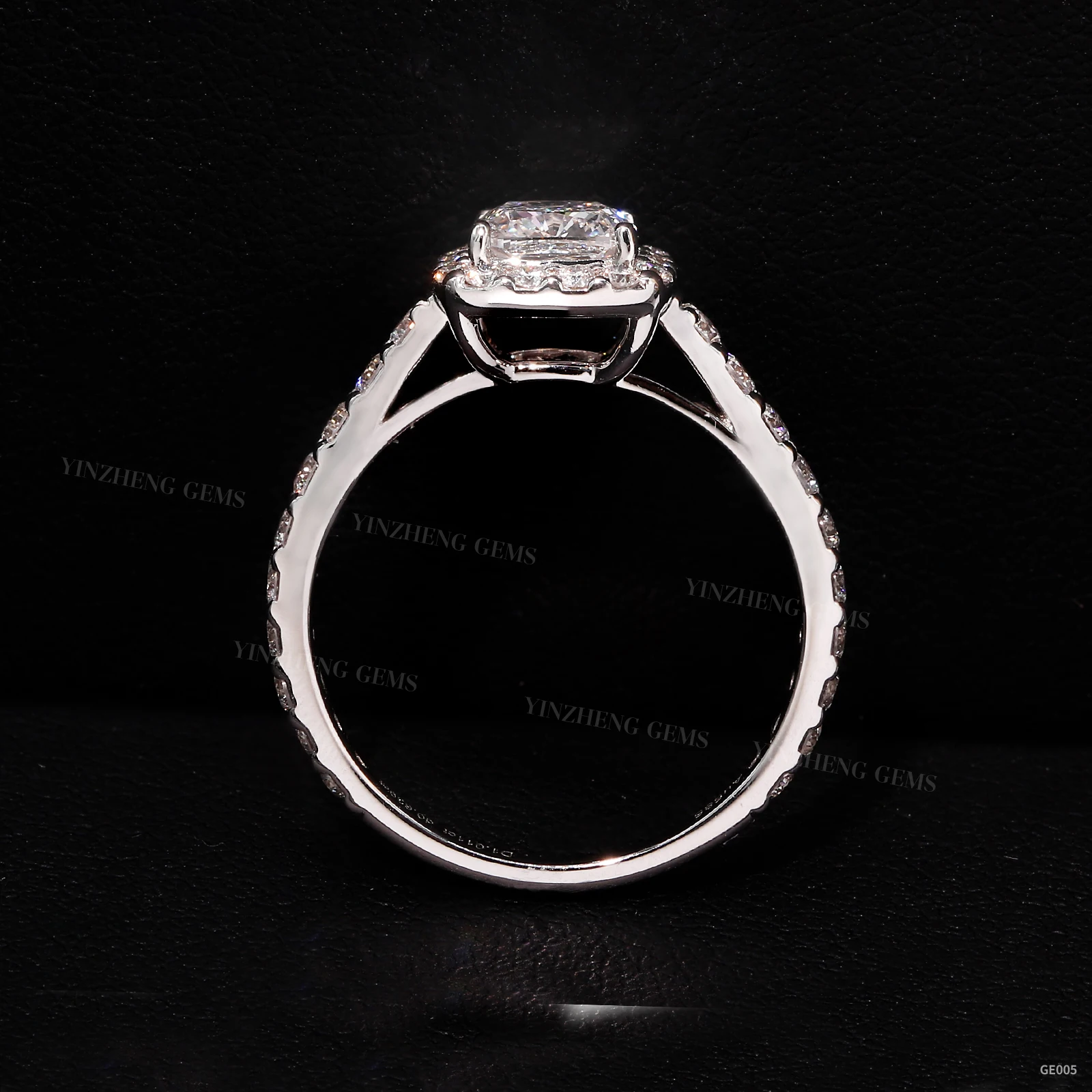 YinZheng lab grown diamond ring Square Cushion cut 1.56ct vvs lab diamond 14k gold lab grown diamond ring