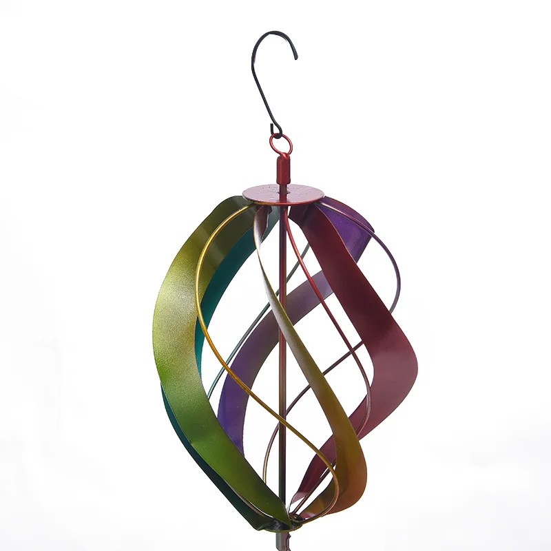 
Custom creative three-dimensional diamond wind chime pendant color rotating metal tube bell crafts hanging 