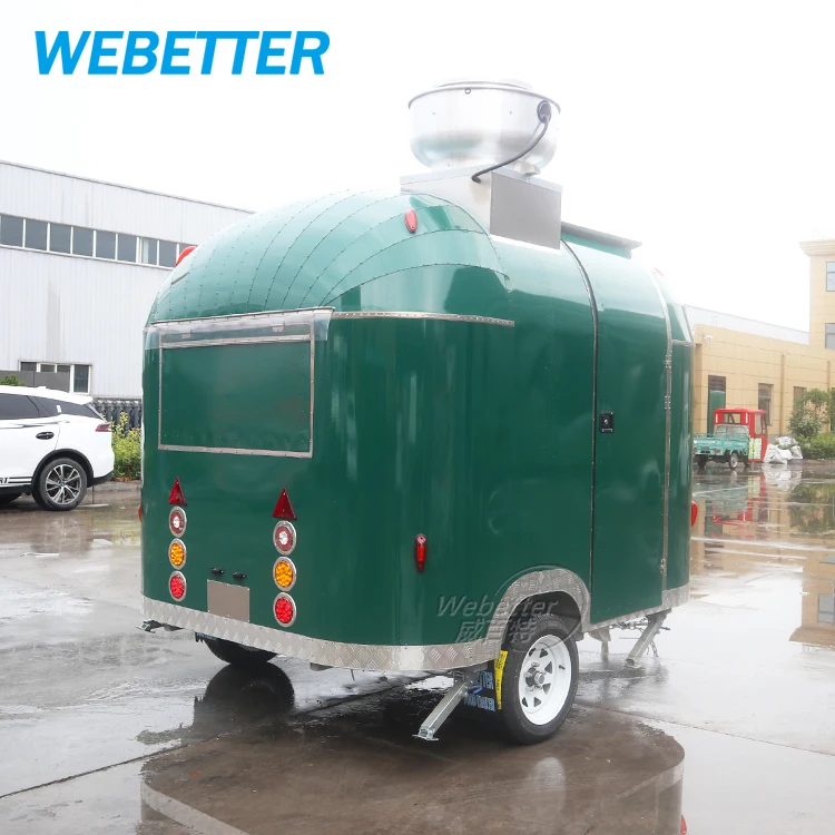 WEBETTER Foodtrailer Stainless Steel Food Truck Mobile Fast Food Cart Food Vending Carts for Sale