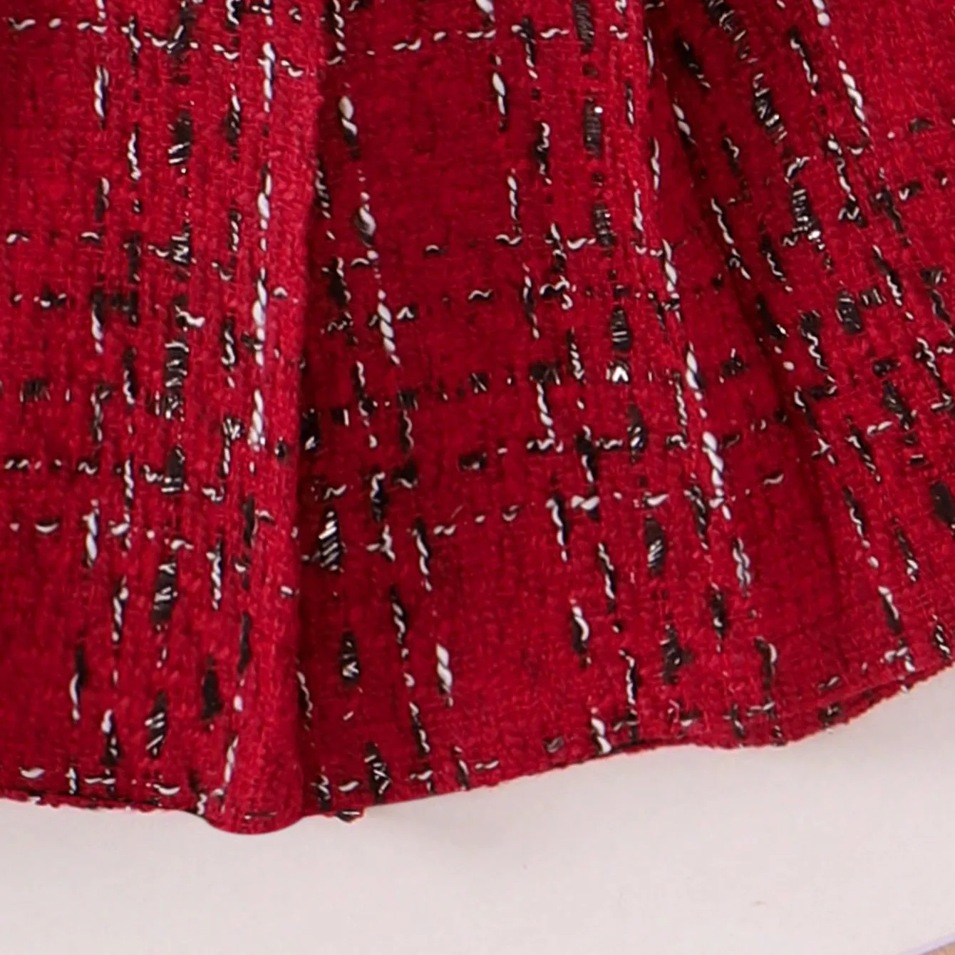 От 4 до 7 лет роскошный костюм для детей красный кардиган куртка с длинным рукавом внутренняя одежда плиссированная юбка 3 шт. Одежда девочек детская