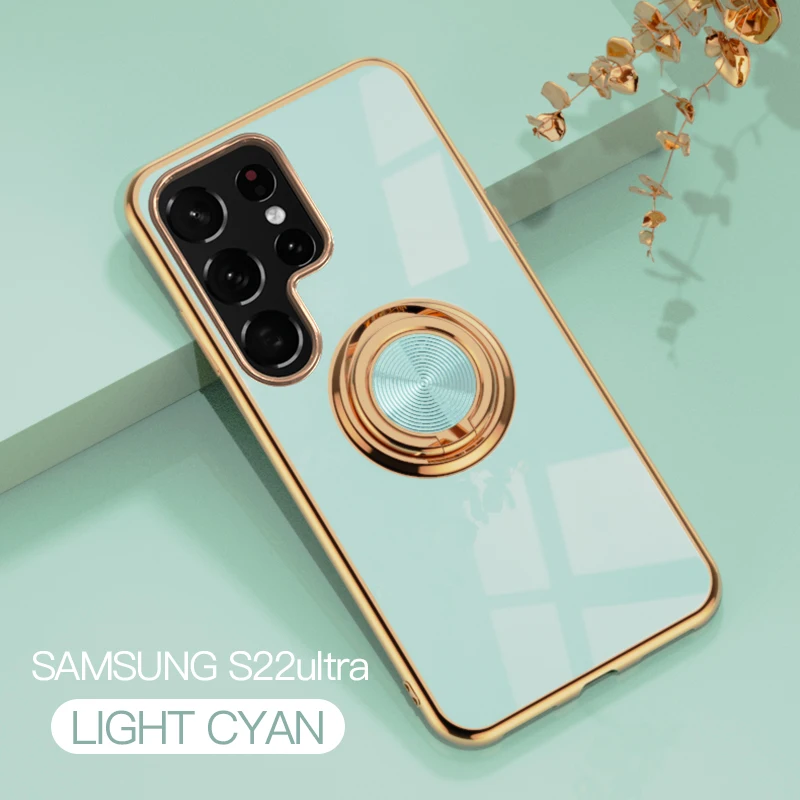 For Samsung Galaxy S22 Ultra Plus Magnetic Ring Holder Phone Case For Samsung S21 S20 FE S10 Note 20 10 9 A53 A33 A13 A52 A72